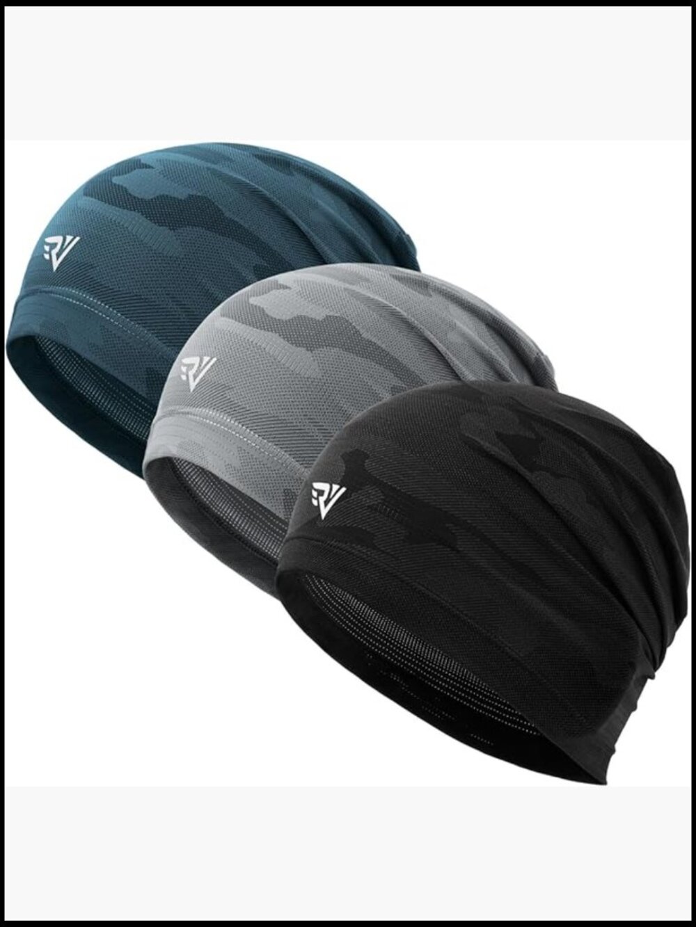 3 Pack Cooling Skull Caps, Lightweight Breathable Running Beanie for Cycling